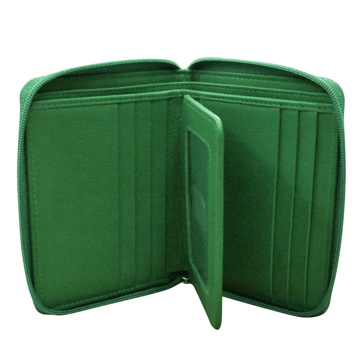 Cartera de cuero con cremallera alrededor RFID de ili New York