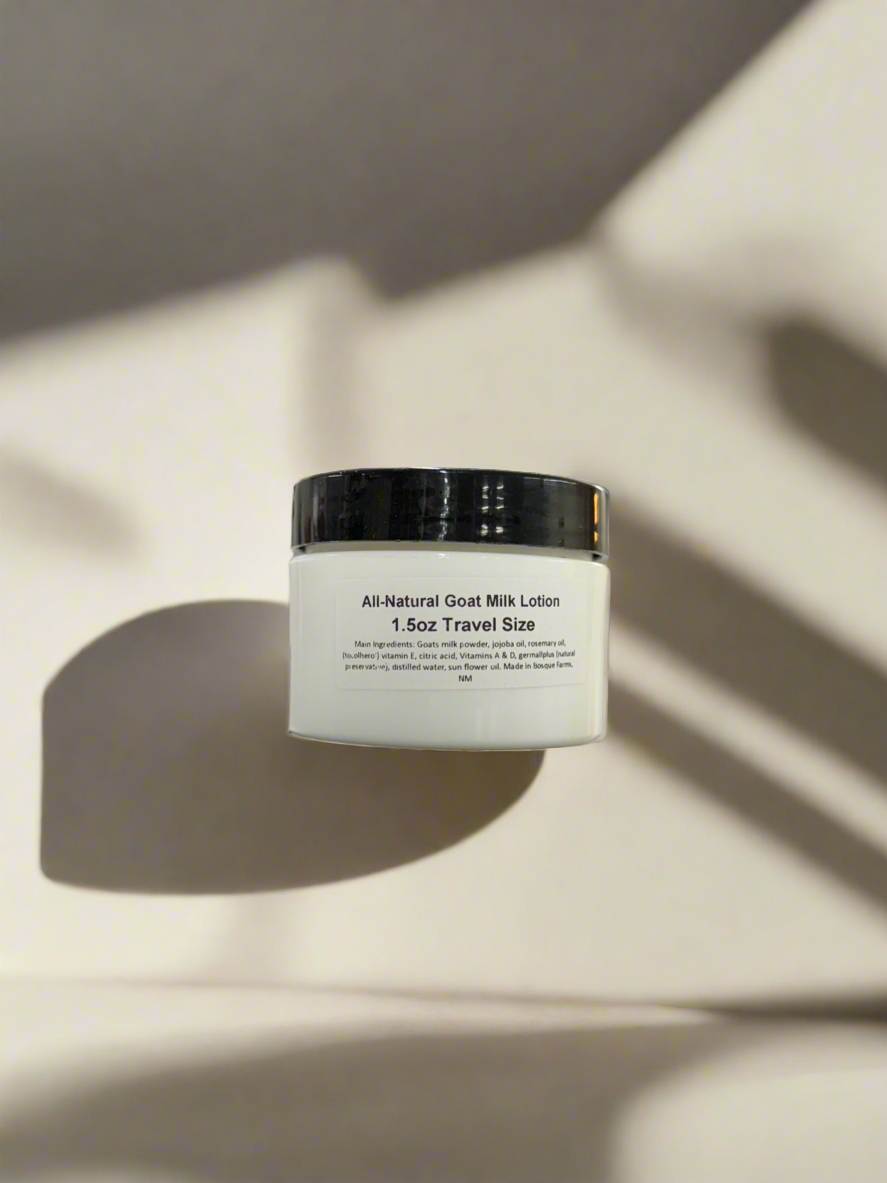 Johnson Brothers Tiny Farm- All Natural Goat Milk Body Lotion- 1.5 oz Travel Size- made in Bosque Farms, NM 1.5 oz