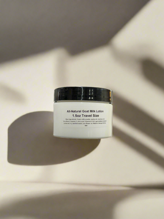 Johnson Brothers Tiny Farm- All Natural Goat Milk Body Lotion- 1.5 oz Travel Size- made in Bosque Farms, NM 1.5 oz