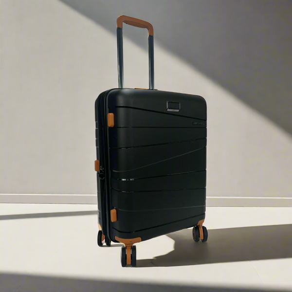 Lieber's Luggage® Legacy Expandable 21" Hardside Carry-On Spinner (Free Monogram, USA Assembled) Black