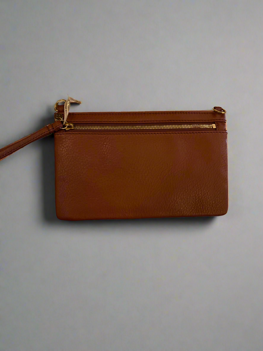 HOBO Day Go Leather Wristlet Toffee