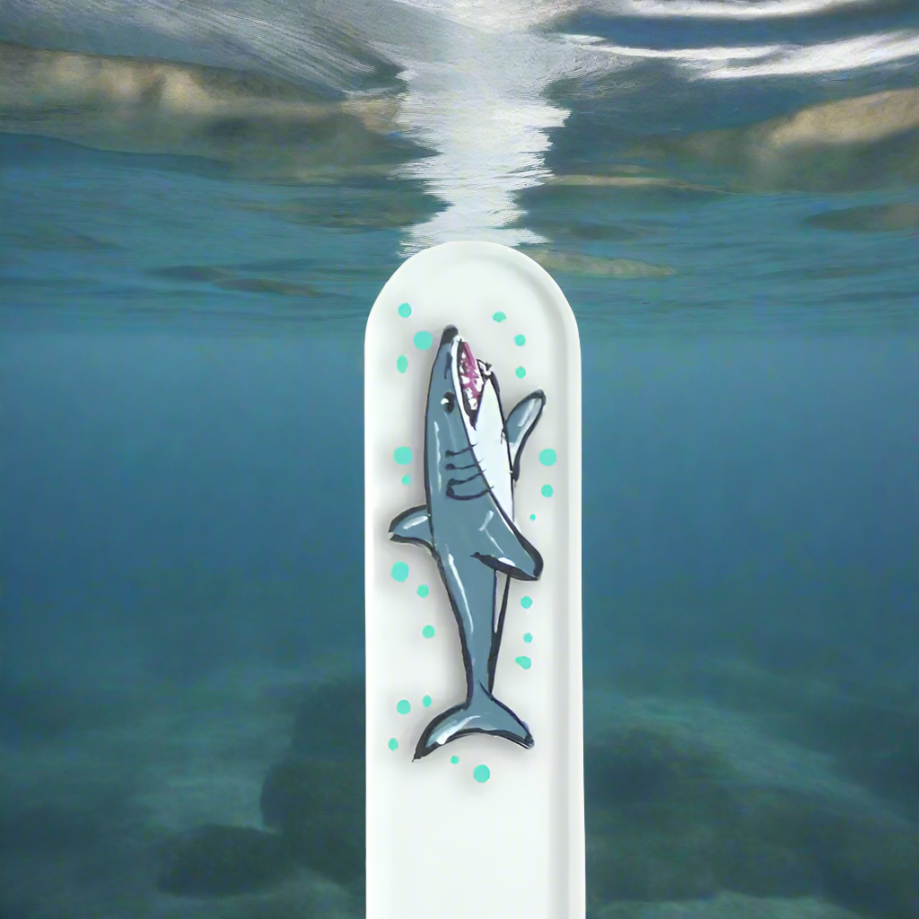 Czech Crystal Nail File - Size Small- Hand Painted Collection Shark