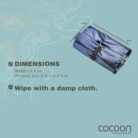 Cocoon- Minimalist Hanging Toiletry Kit- Laminated Silk