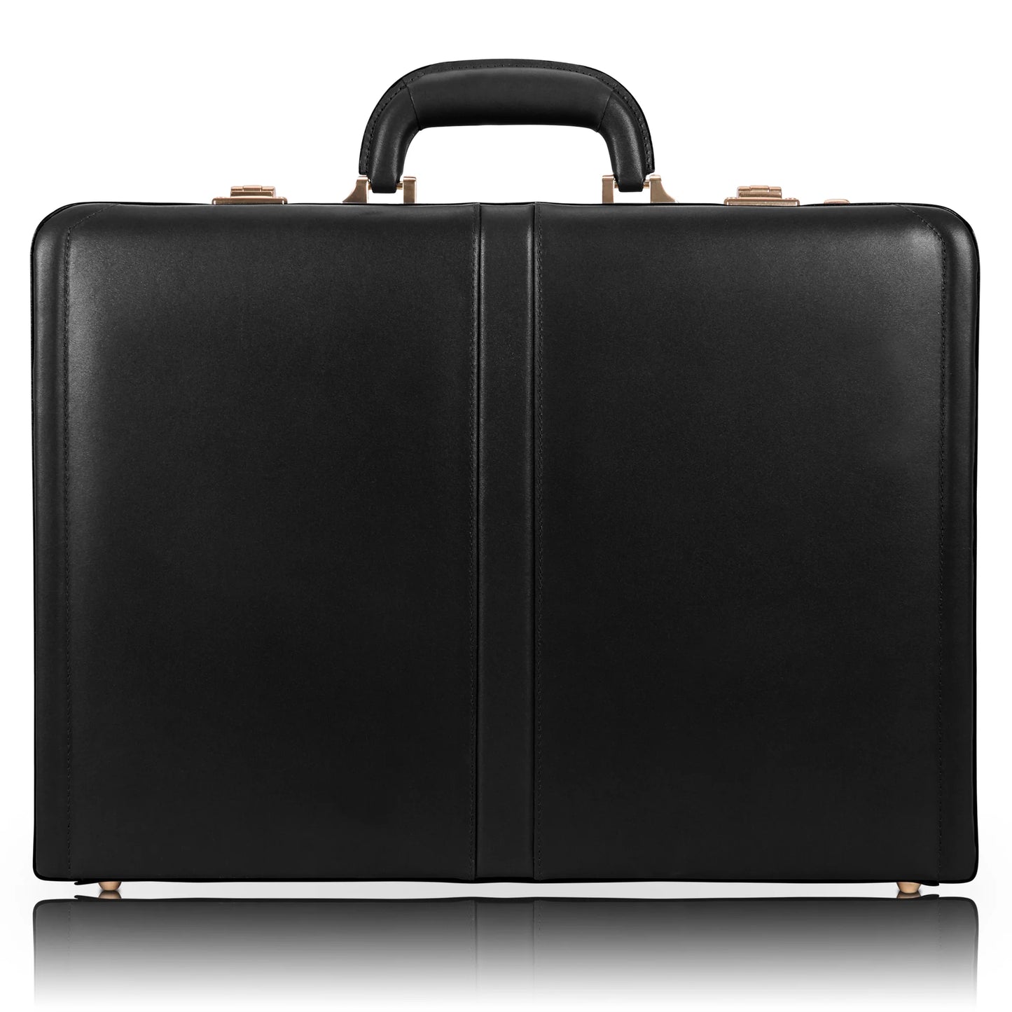 McKleinUSA HARPER | 4.5” Leather Expandable Attaché Briefcase Black