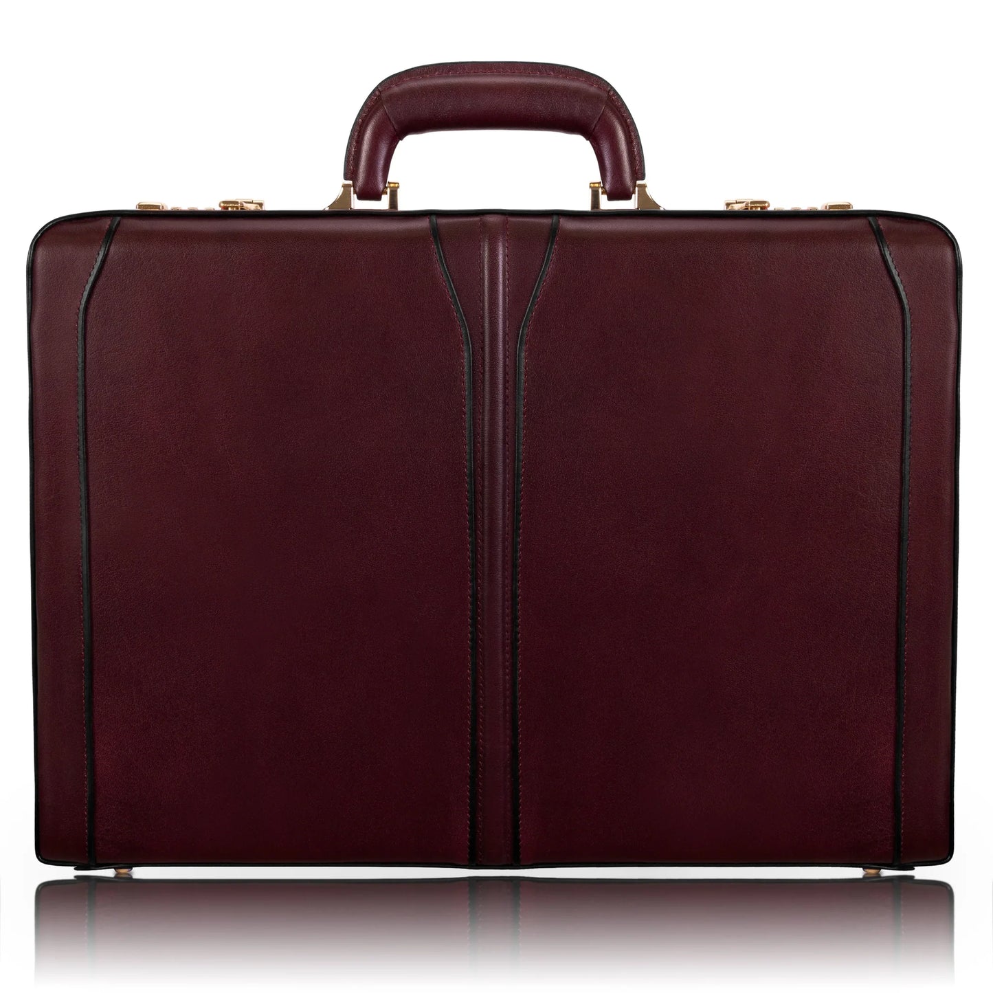 McKleinUSA TURNER | 4.5” Leather Expandable Attaché Briefcase Burgundy