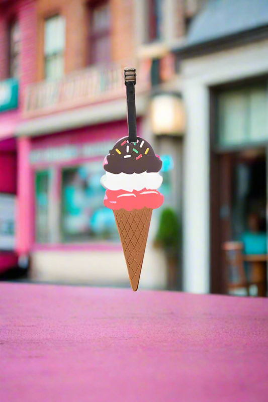3 Scoop Ice Cream Luggage Tag 3flavoricecream