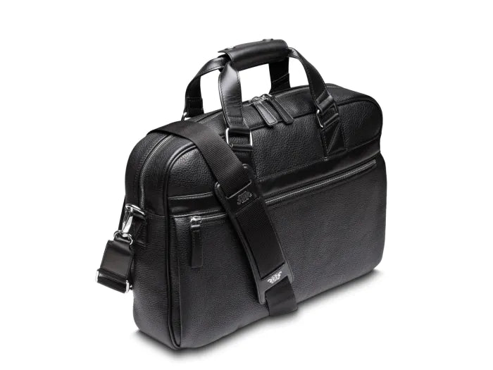 Bosca Leather Monfrini Single Gusset Stringer Briefcase