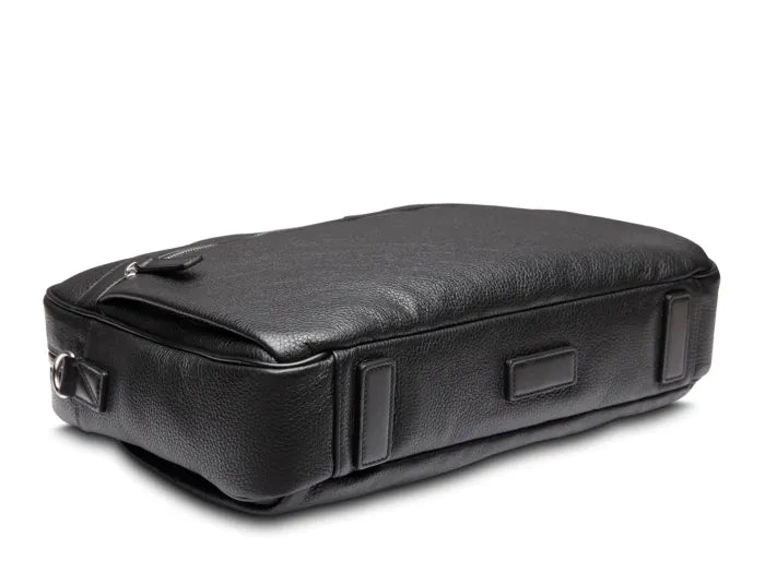 Bosca Leather Monfrini Single Gusset Stringer Briefcase