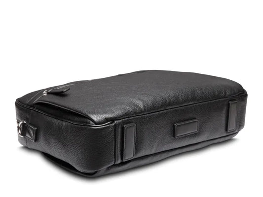 Bosca Leather Monfrini Single Gusset Stringer Briefcase