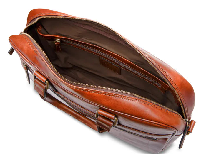 Bosca Dolce Italia Single Gusset Stringer Briefcase