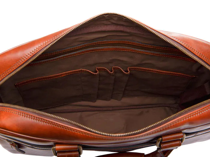 Bosca Dolce Italia Single Gusset Stringer Briefcase