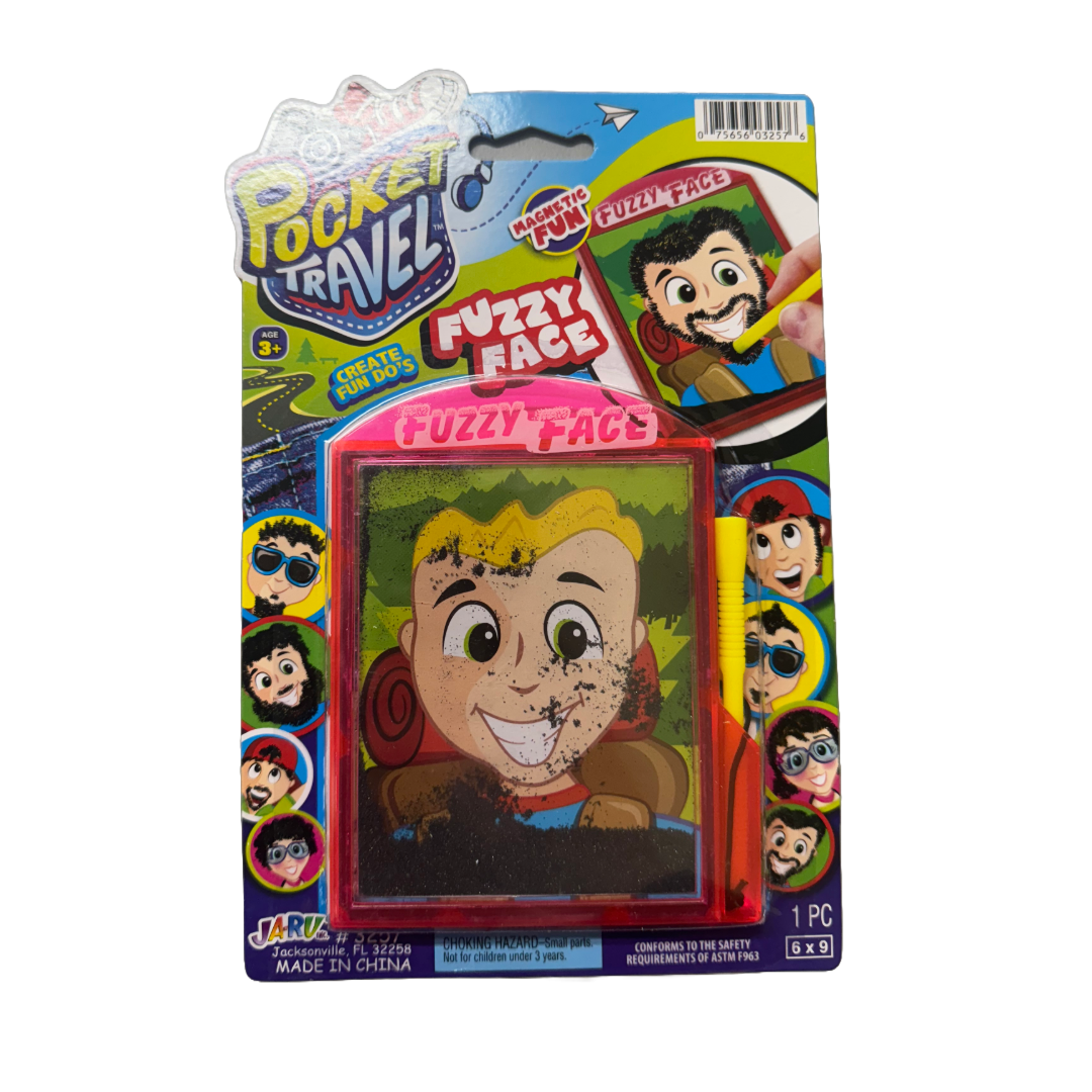 Pocket Travel Game Fuzzy Face- Pink