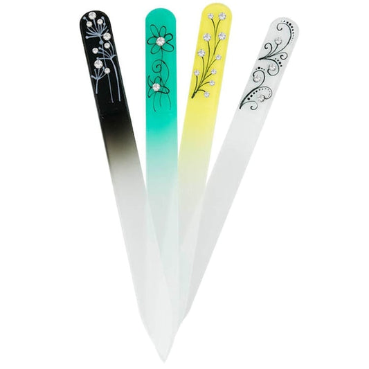 Czech Swarovski Crystal Nail File - Size Medium- Pen Drawing Collection