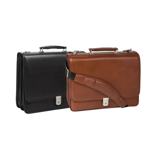 McKleinUSA LEXINGTON | 15" Leather Flap Over Laptop Briefcase