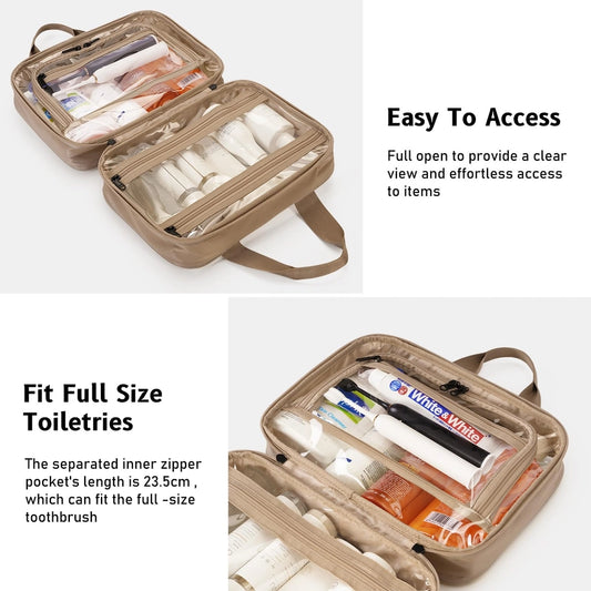 WANDF Clear Hanging Toiletry Organizer Bag