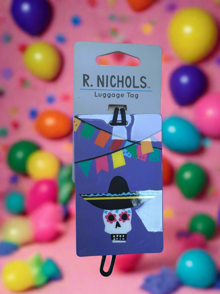 R. NICHOLS Placard Luggage Tag Dia De La Muerta
