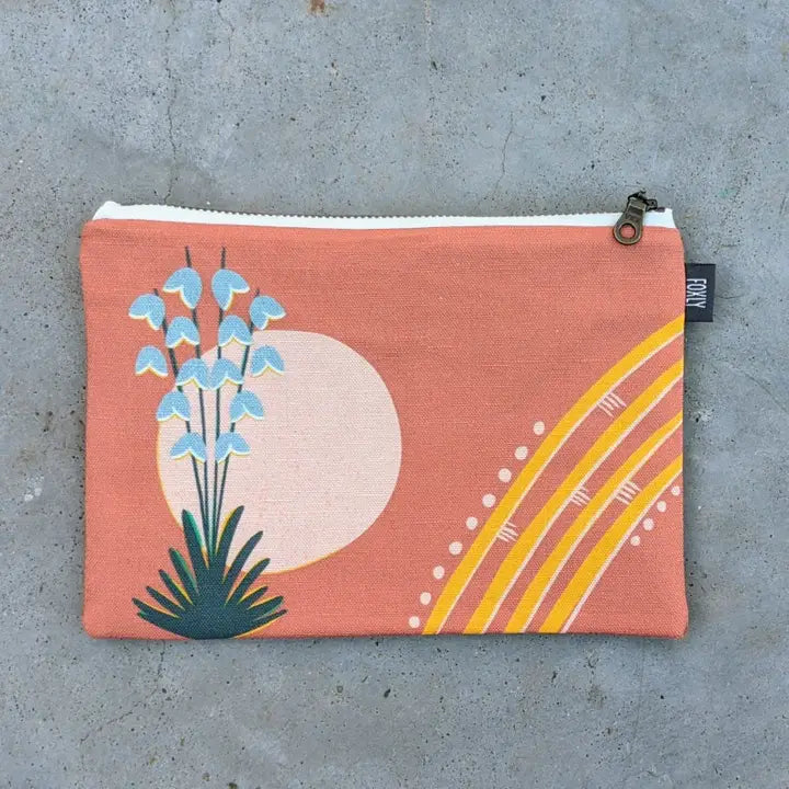 Albuquerque Artist - Jen Fox Studio - Zippered Pouch Yucca