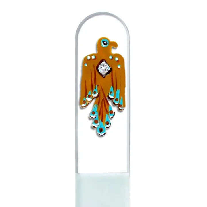 Czech Crystal Nail File- Size Medium- Hand Painted Collection Thunderbird