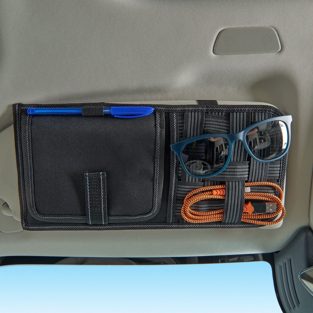 High Road Mirrored Vehicle Visor Organizer