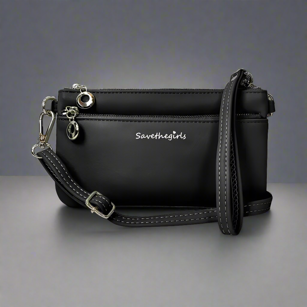 Save The Girls Vegan Bella RFID Touchscreen Phone Crossbody/Wristlet - $29.98 Black
