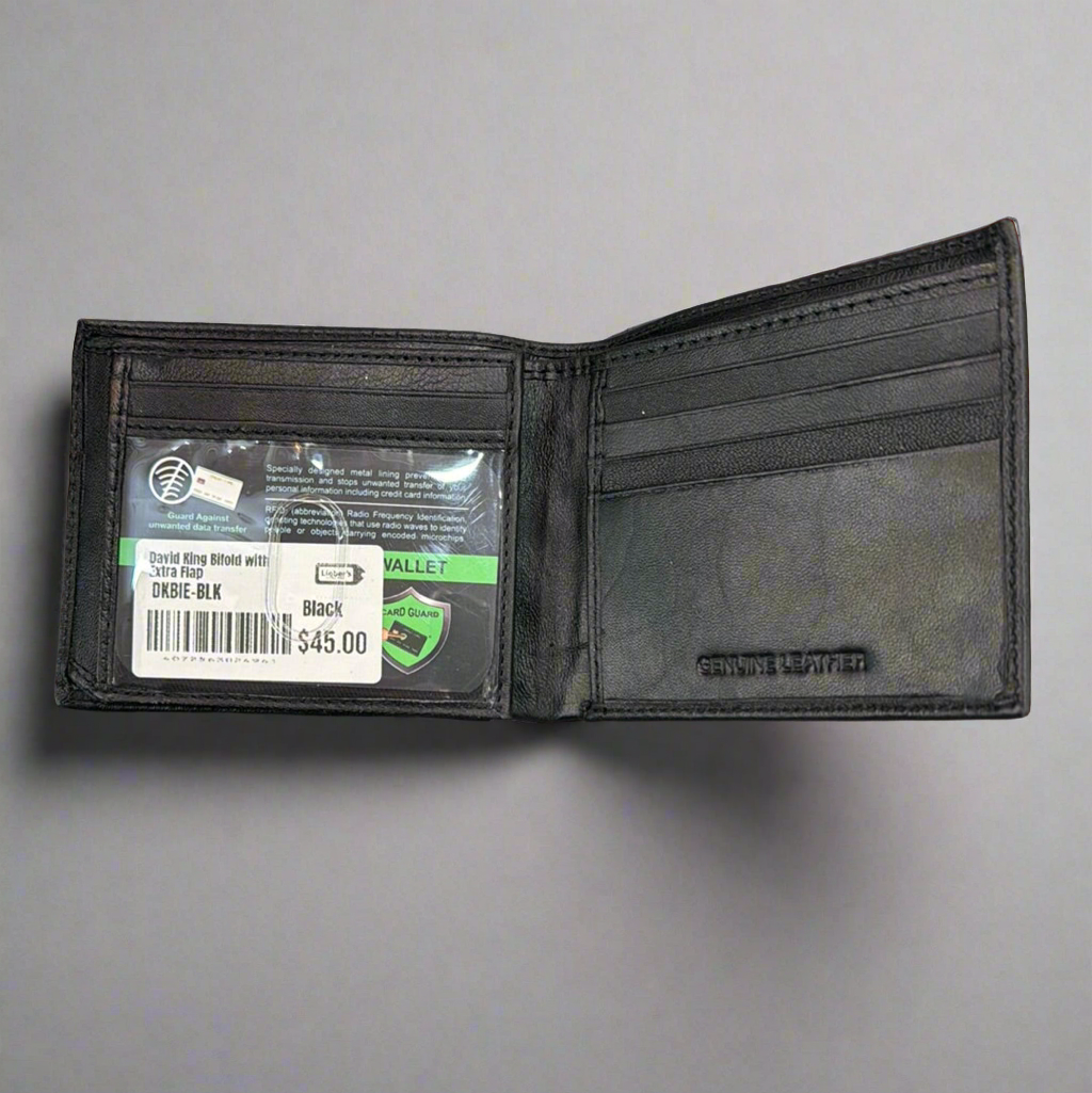 DK Leather RFID Bifold Wallet with Extra Outer Flap