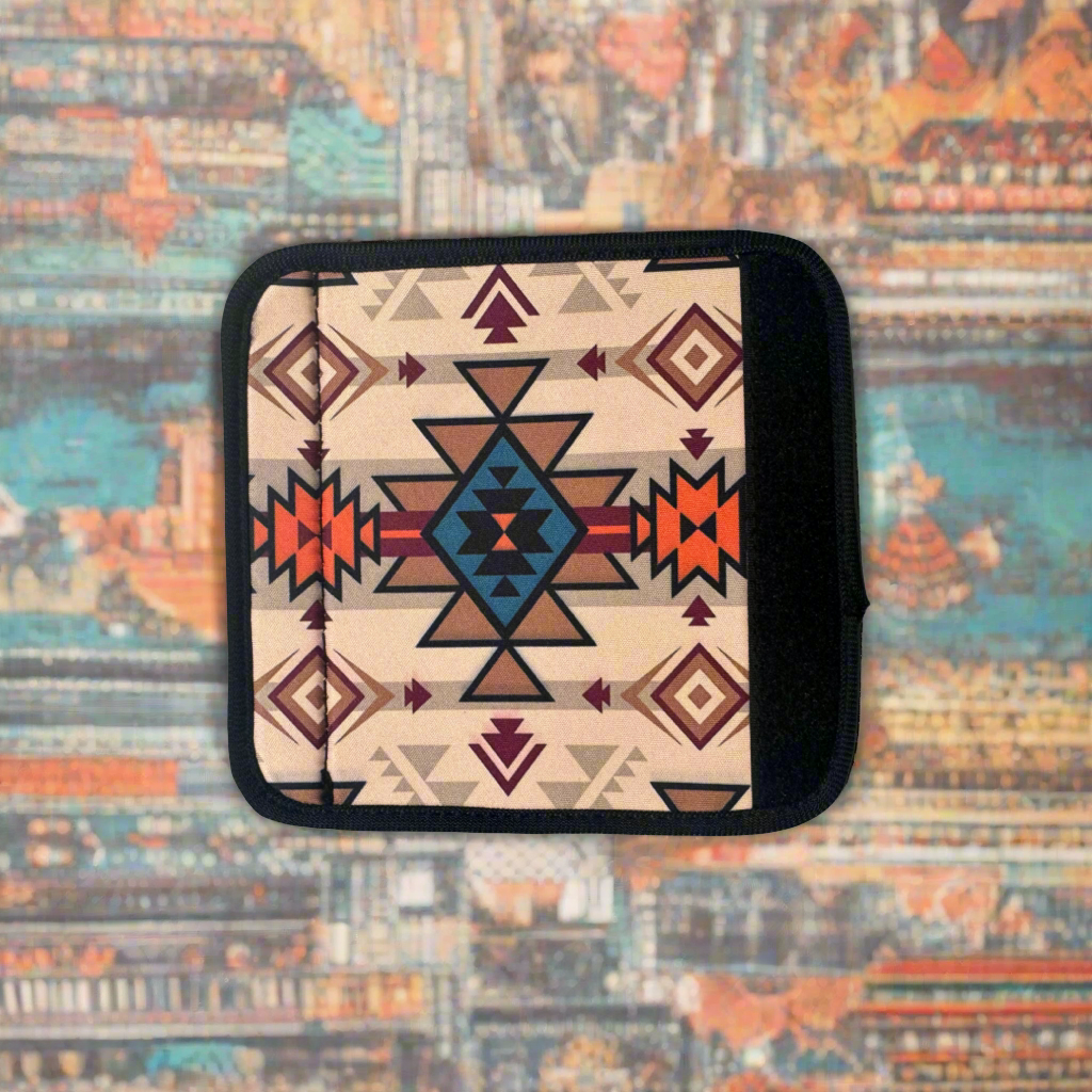 Large Luggage Handle Wrap/Identifier- 5.4 x 5.4 Aztec