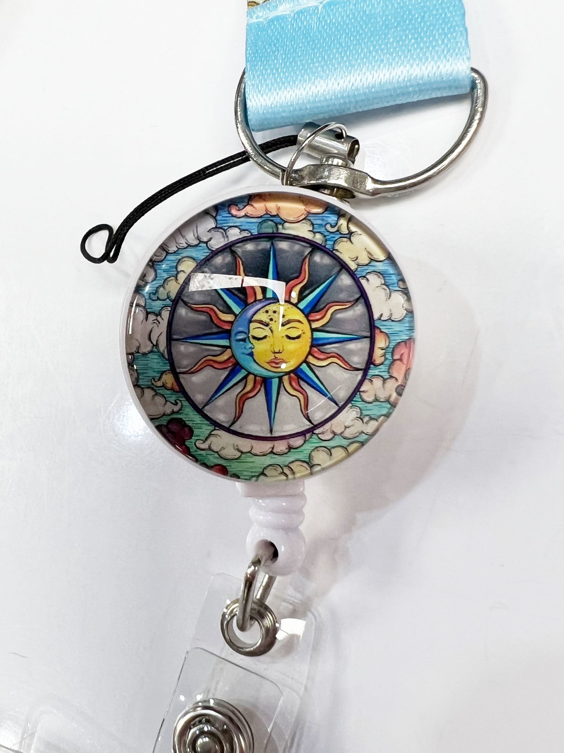 Cruise Ship Keycard Retractable Lanyard- Sun/Moon