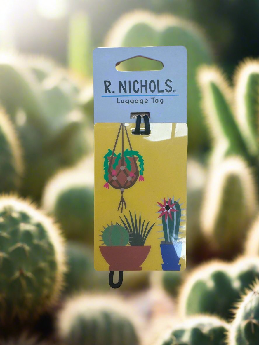 R. NICHOLS Placard Luggage Tag Cactus