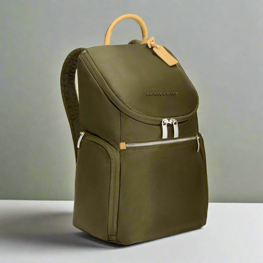 Briggs & Riley Rhapsody U-Zip RFID Laptop Backpack (Free Monogram)- PK225 Olive