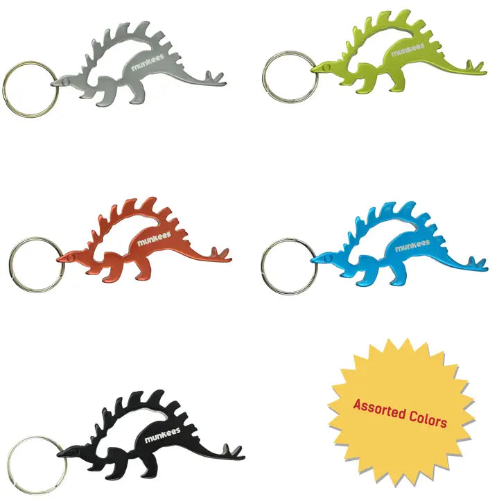 Dinosaur Bottle Opener Keychain- Stegosaurus