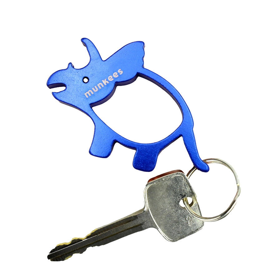 Dinosaur Bottle Opener Keychain- Triceratops