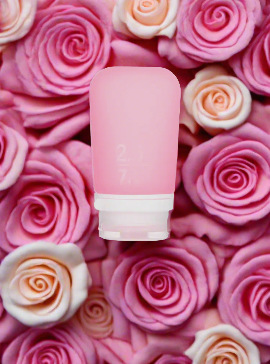 Humangear- 2.5 oz GoToob+ Silicone Toiletry 3-1-1 Bottle (MEDIUM) Pink