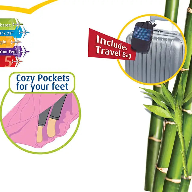 Cloudz- Bamboo Travel Blanket with Bag