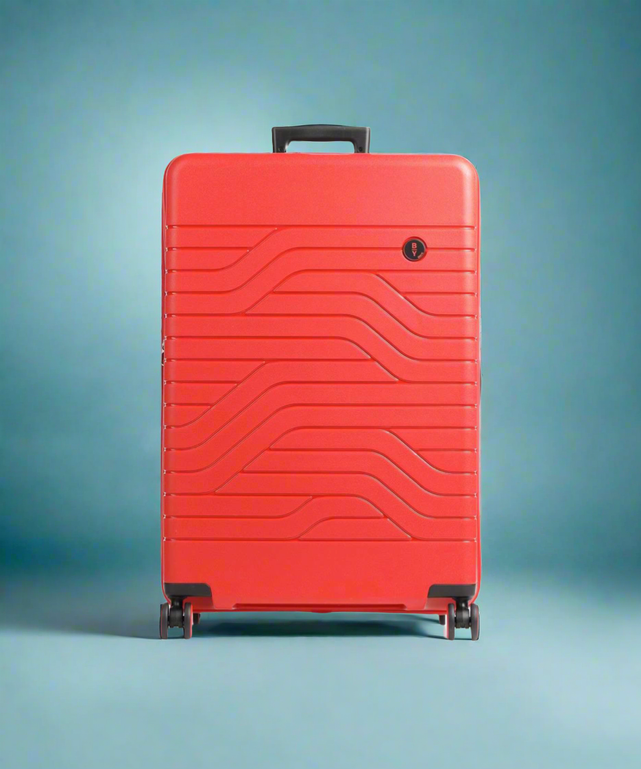 Bric's Ulisse 30" Large Checked Hardsided Expandable Spinner Red