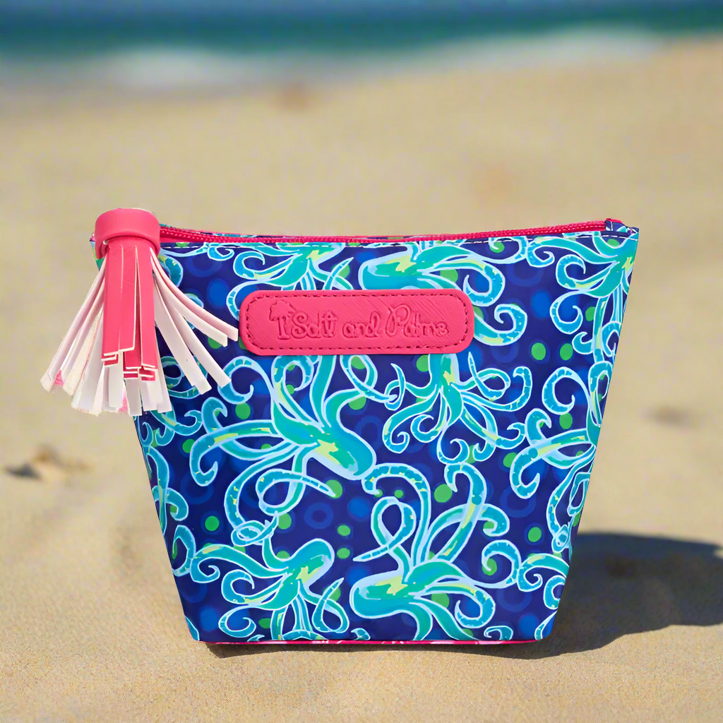 Salt and Palms Cosmetic Pouch Octopus