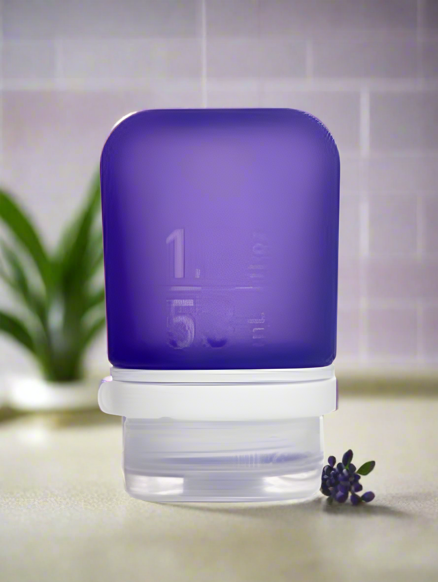 Humangear 1.7 oz Gotoob+ Silicone Toiletry 3-1-1 Bottle (SMALL) Purple