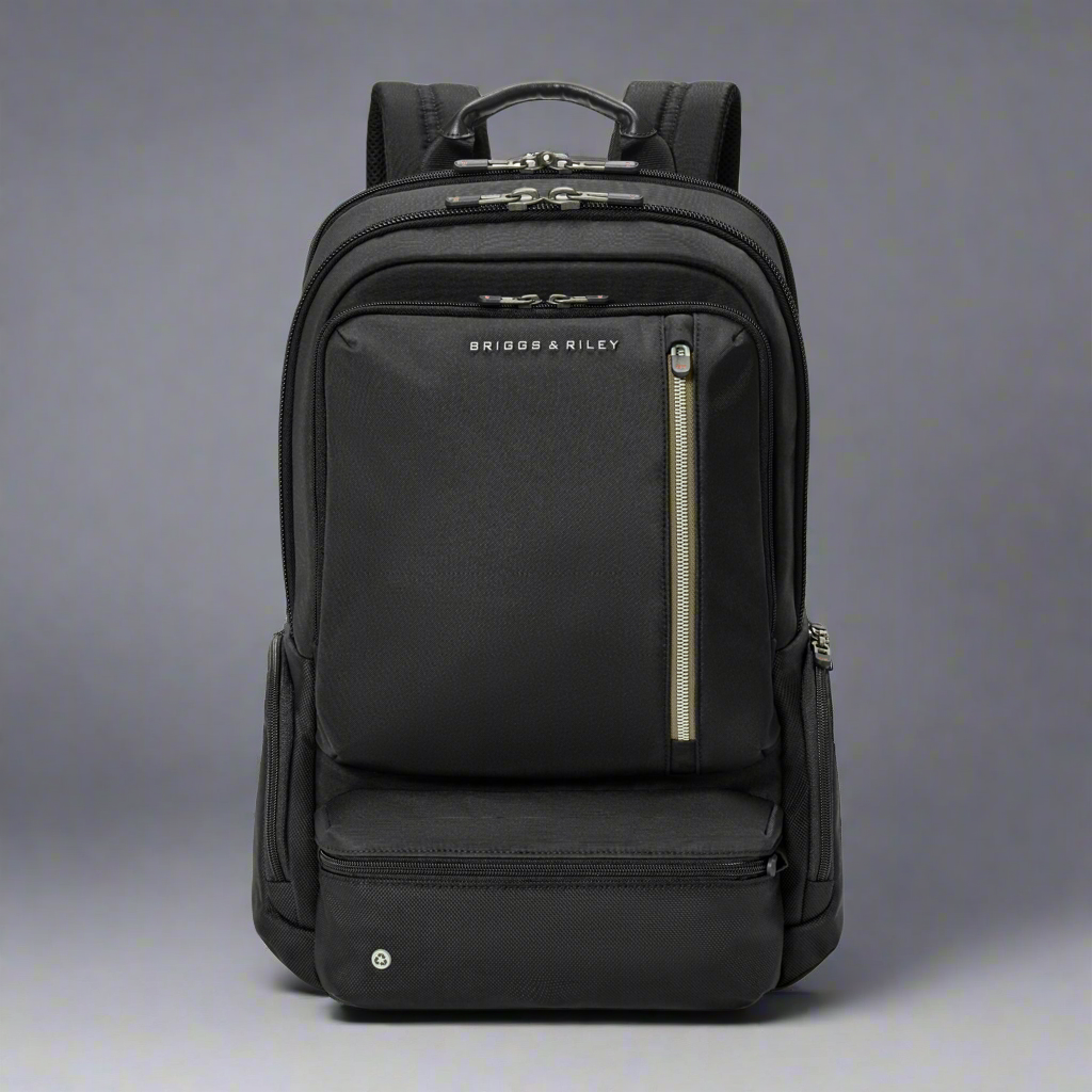 Briggs and Riley HTA Large Cargo Travel/Laptop RFID Backpack (Free Monogram)- AK136 Black