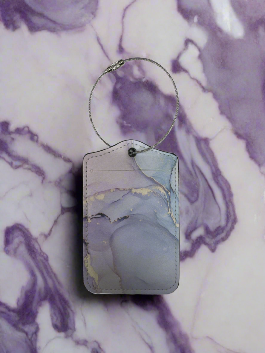 Luggage Tag - Marble Collection Lavender