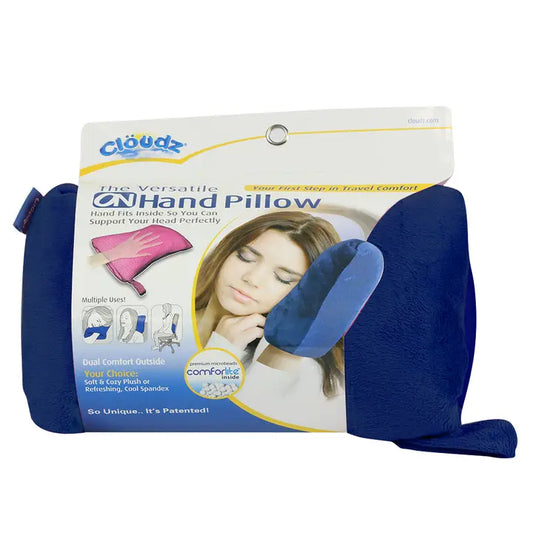 Cloudz On Hand Microbead Travel Pillow Navy