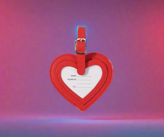 Luggage Tag- Heart- $4.00 Red