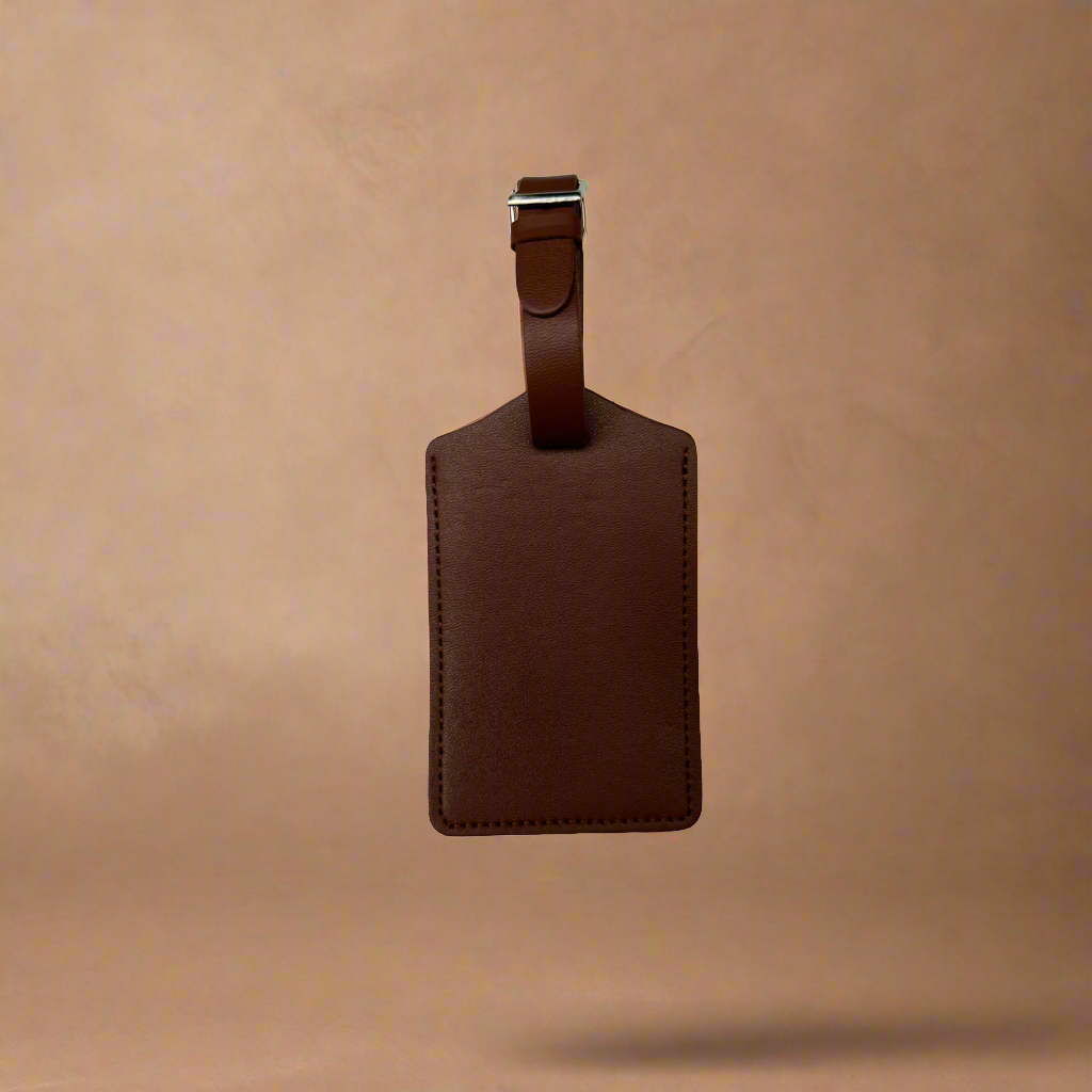 Vegan Luggage Tag Brown