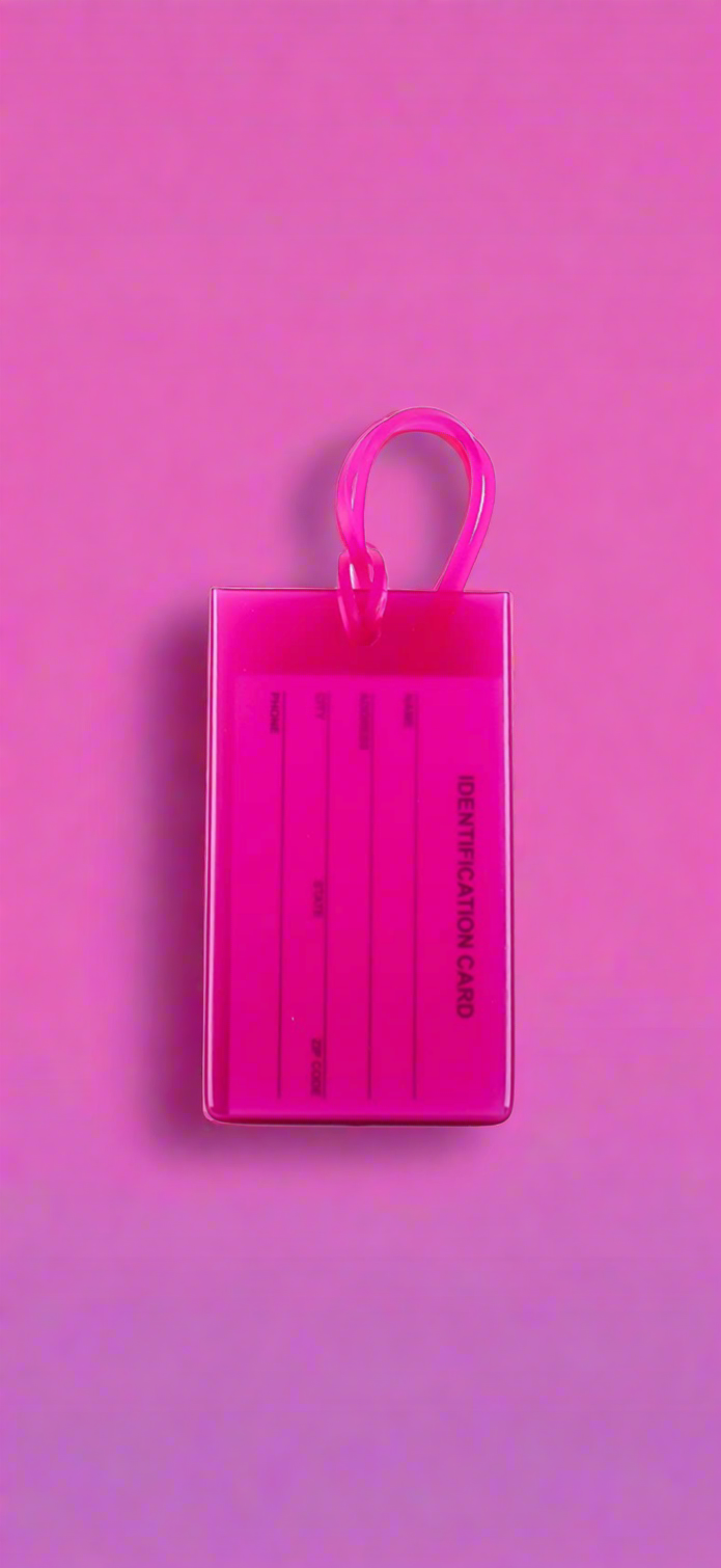 Jelly Luggage Tag Pink