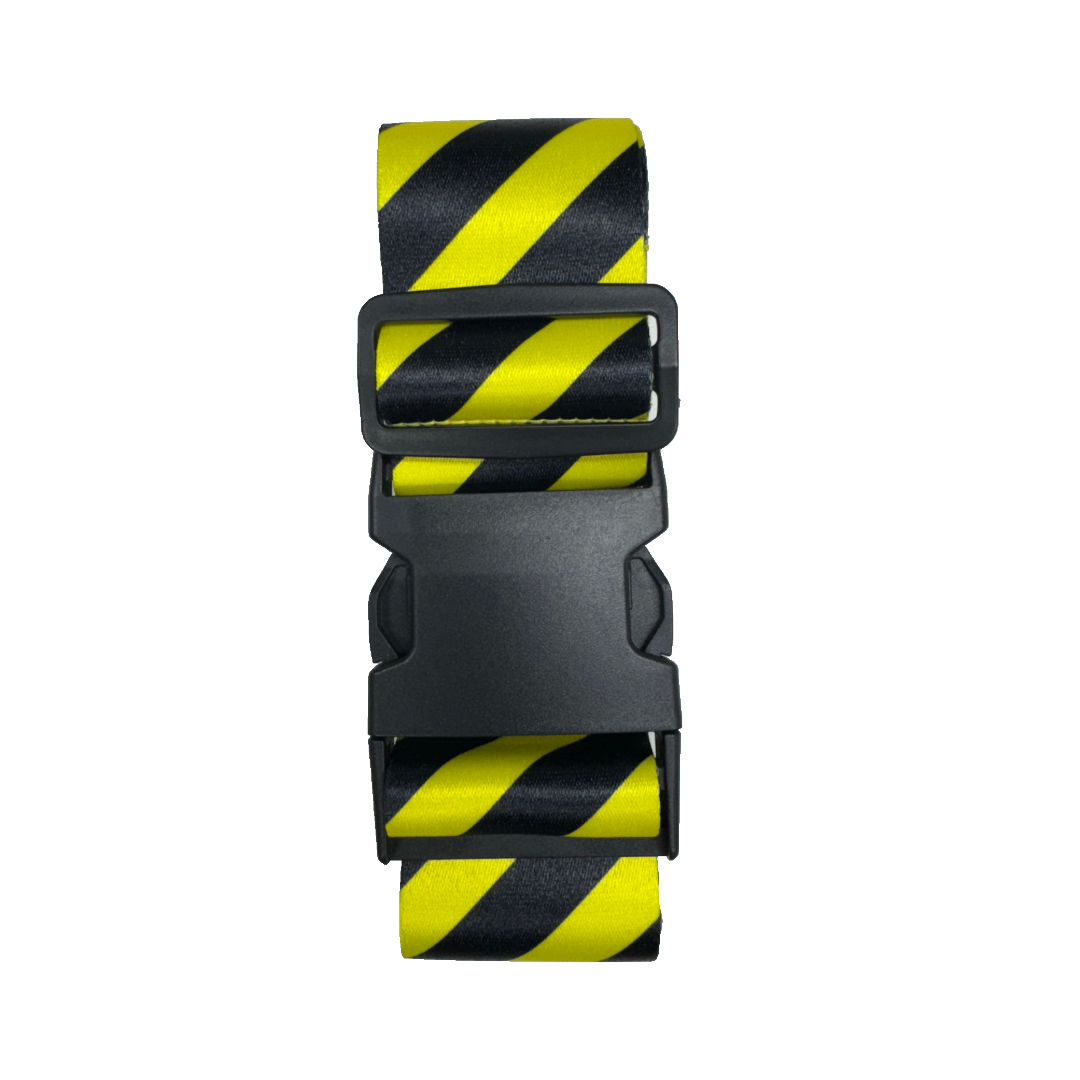 Luggage Strap (Approx. 35.5-71 inches) Yellow Caution Tape