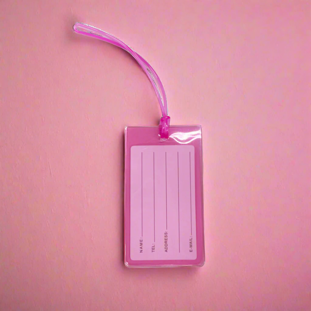 Jelly Luggage Tag Light Pink