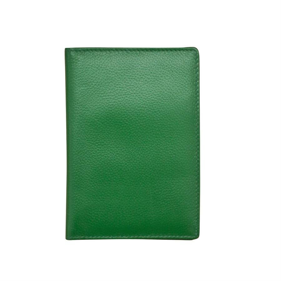 ili New York RFID Leather Passport Wallet- 6753 Emerald