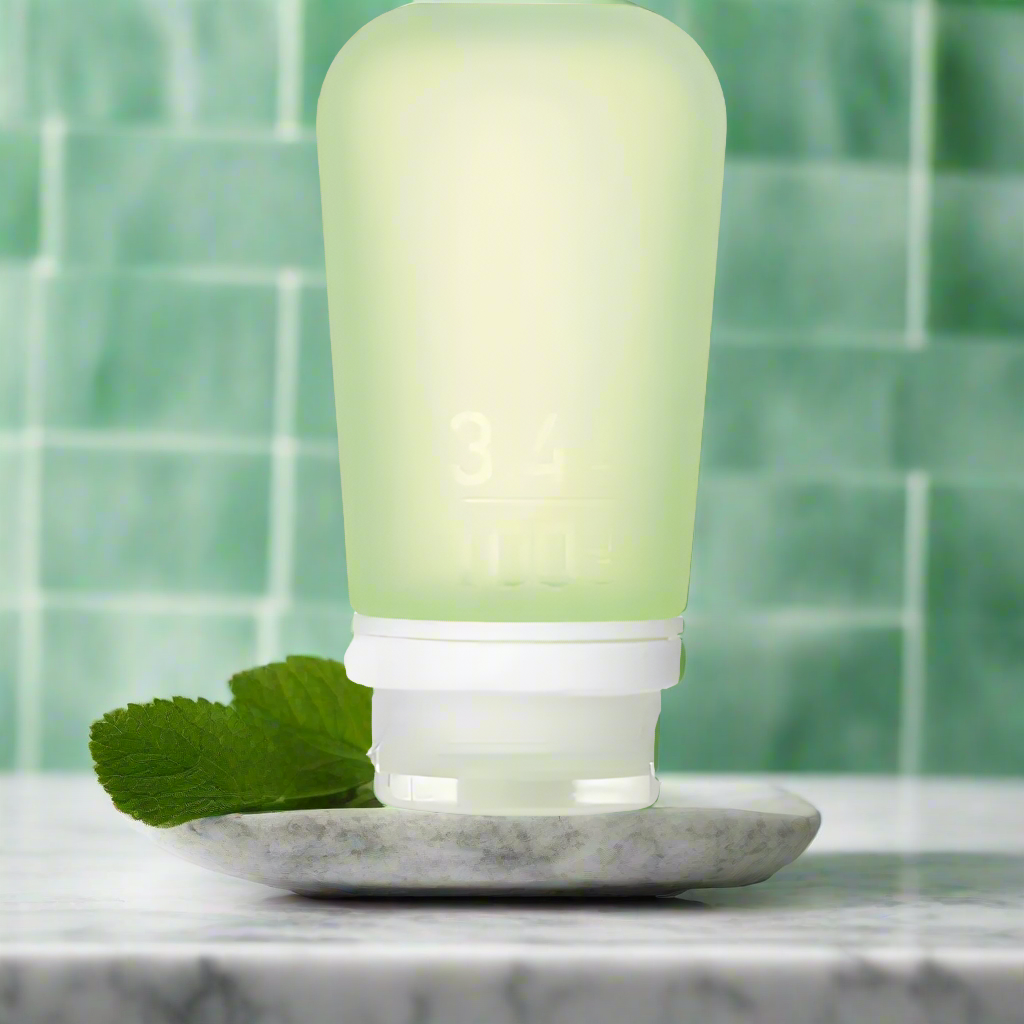 Humangear- 3.4 oz GoToob+ Silicone Toiletry 3-1-1 Bottle (LARGE) Green