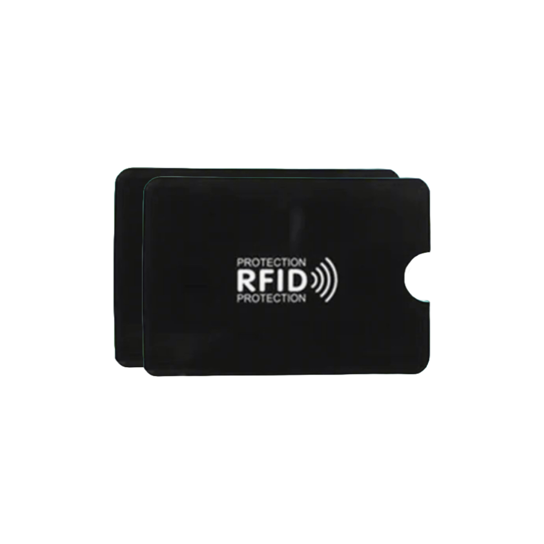 2-Pack RFID Blocking Credit Card Sleeves Black