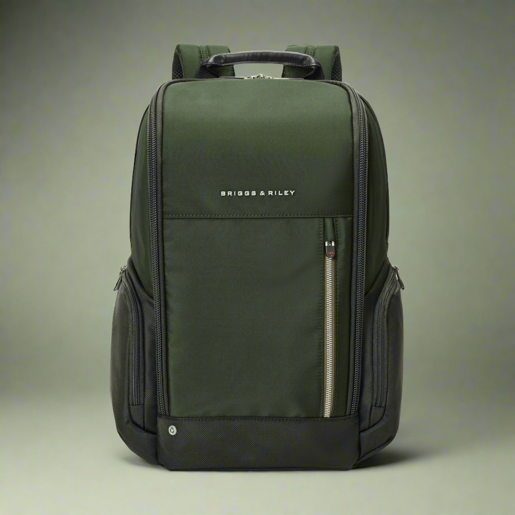 Briggs and Riley HTA Medium Wideouth Travel/Laptop RFID Backpack (Free Monogram)- AK124 Hunter