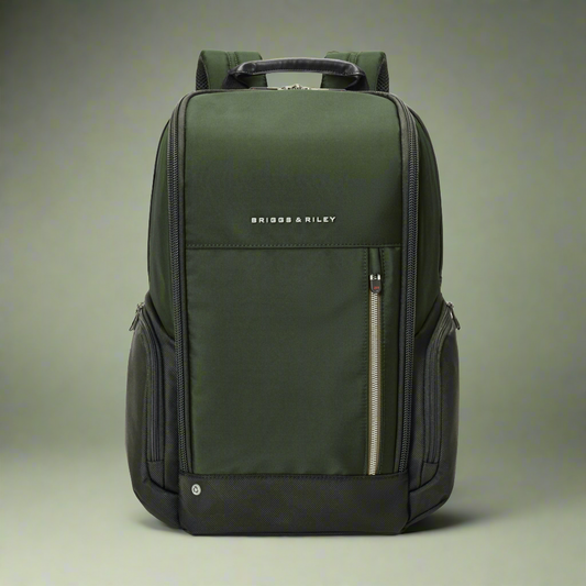 Briggs and Riley HTA Medium Wideouth Travel/Laptop RFID Backpack (Free Monogram)- AK124 Hunter