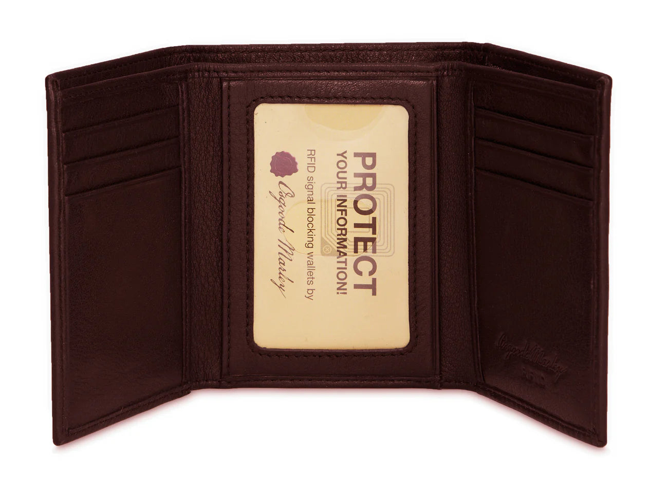 Osgoode Marley Leather RFID Double ID Trifold Wallet- 1205 Espresso